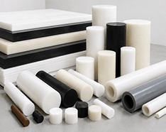 Nylon PA6, Poliacetal, Nylon 6.6, Polietileno UHMW, PEAD, PP, PTFE Teflon, PU